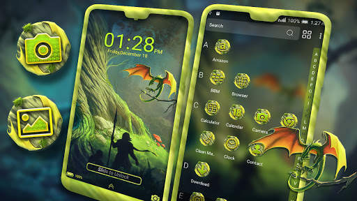 Green Dragon Theme Launcher screenshot 3