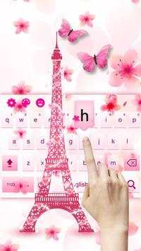 Theme Pink Eiffel Keyboard screenshot 3