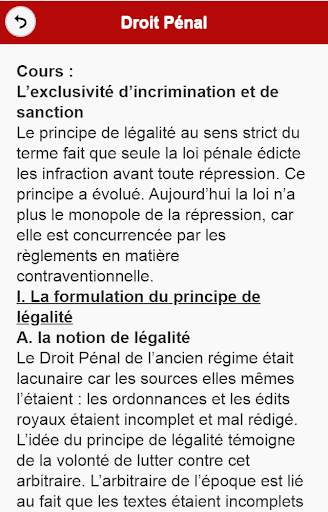 Cours de Droit Pénal screenshot 3