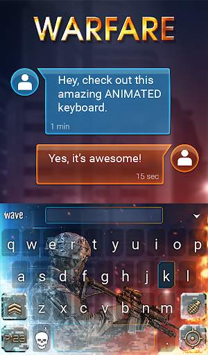 Warfare Animated Keyboard   Live Wallpaper screenshot 3