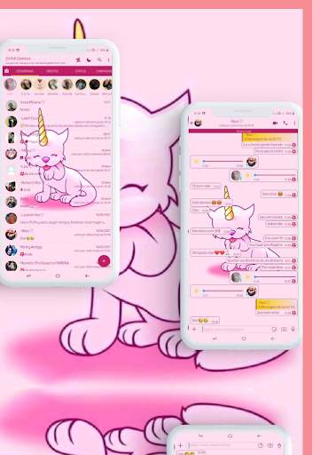 Tema Chat Pink & Wallpaper screenshot 9
