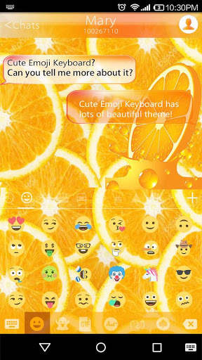 Orange Keyboard Theme - Emoji Keyboard Wallpaper स्क्रीनशॉट 3