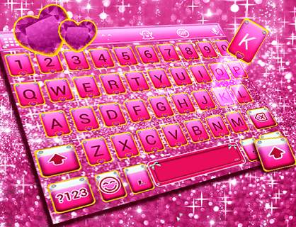 Pink Bow Glitter Keyboard Theme स्क्रीनशॉट 5
