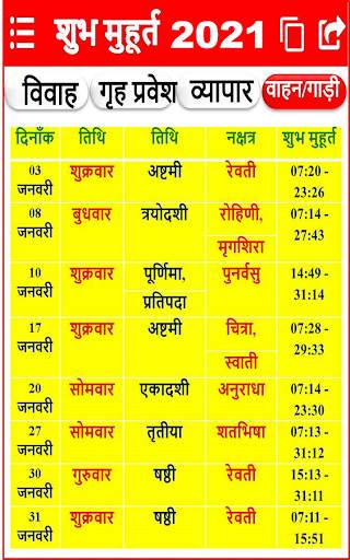 Shubh Muhurat - शुभ मुहूर्त 2021 screenshot 3