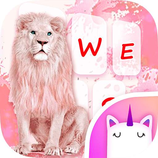 Cool Pink Lion Keyboard Theme for Girls 1.0