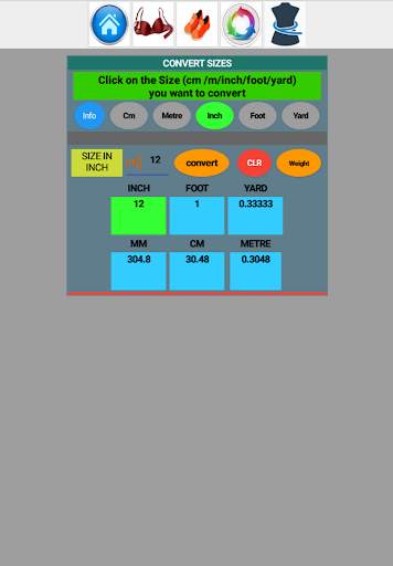 clothes size screenshot 4