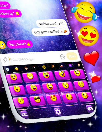 Galaxy Keyboard ⭐ Sparkling Stars Keyboard Themes screenshot 3
