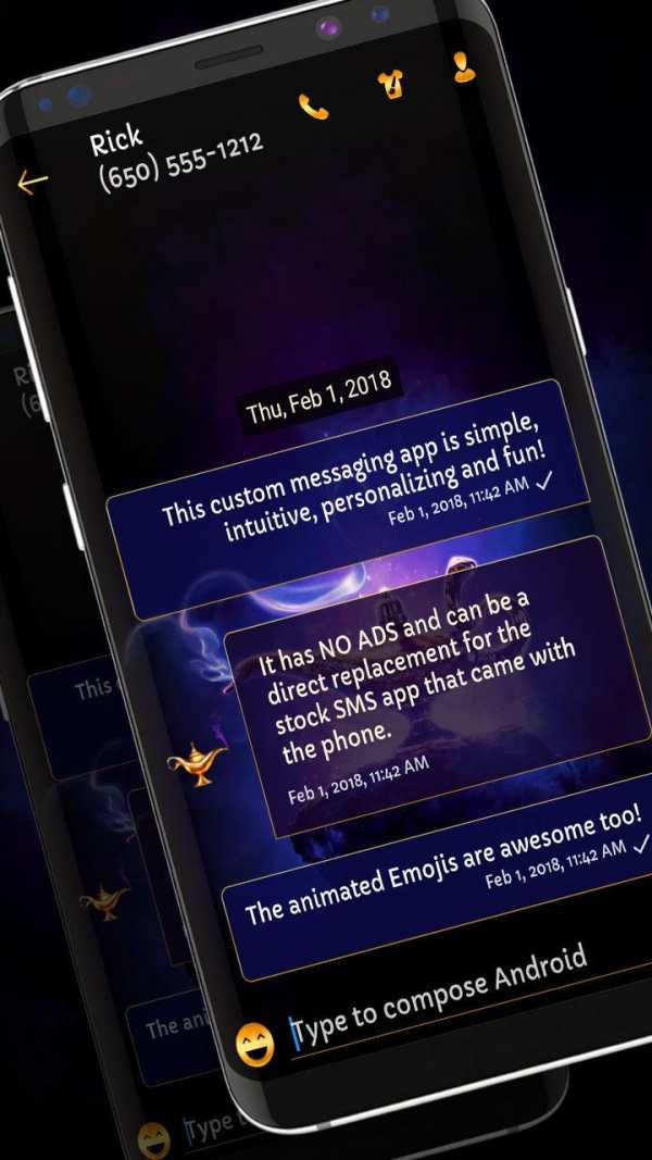 Messenger theme SMS version screenshot 2