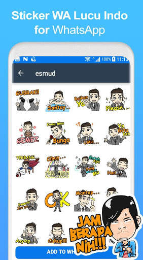 Sticker Lucu untuk WhatsApp WAStickerApps screenshot 2