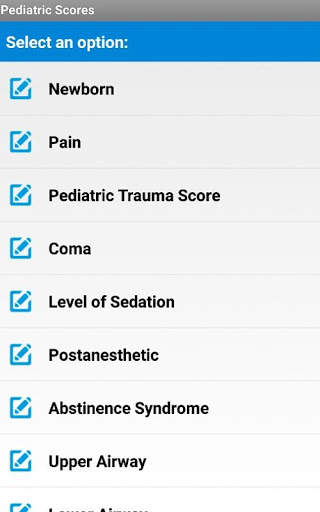Pediatric Scores screenshot 2