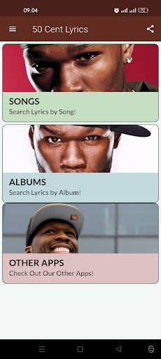 50 Cent Lyrics screenshot 2