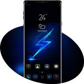 Cool tech dark blue neon lightning theme 2.0.1