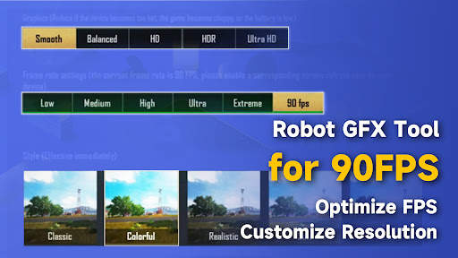 Robot GFX Tool for PUBG-90FPS screenshot 3