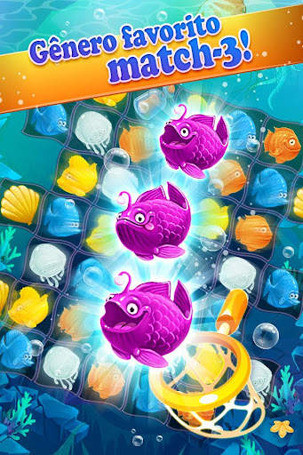 Mermaid-puzzle match-3 tesouro screenshot 1