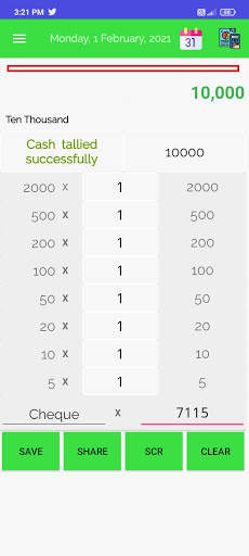 Cash Calculator Lite ( Indian Denomination ) screenshot 2