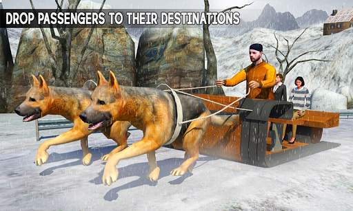 Snow Dog Sledding Transport: Dog Simulator Games screenshot 3