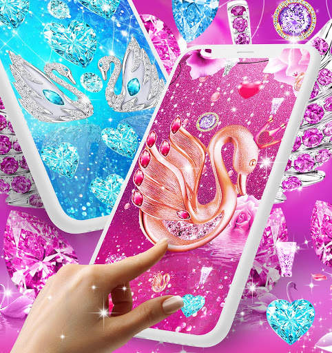 Diamond swan live wallpaper screenshot 1