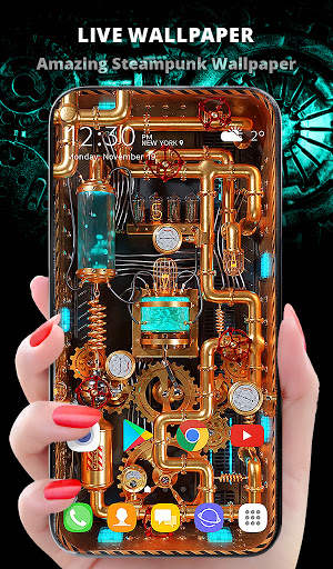 3D Wallpaper Steampunk Energy screenshot 1