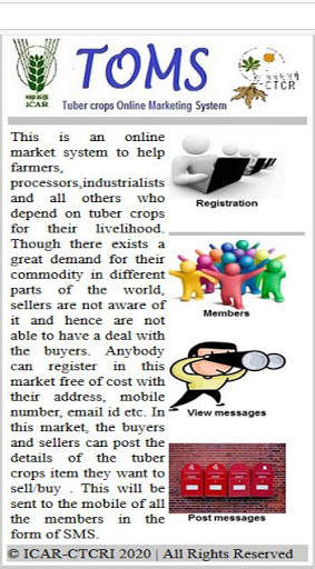 TOMS (Tuber Crops Online Marketing System) screenshot 1