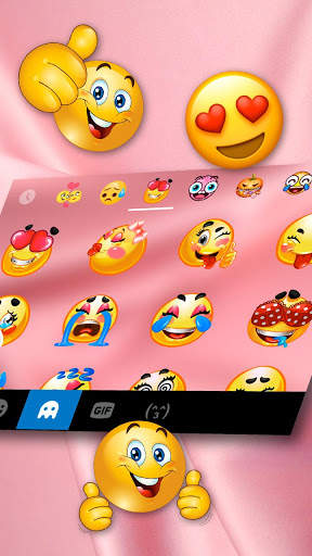 Pink Silk Keyboard Theme screenshot 2