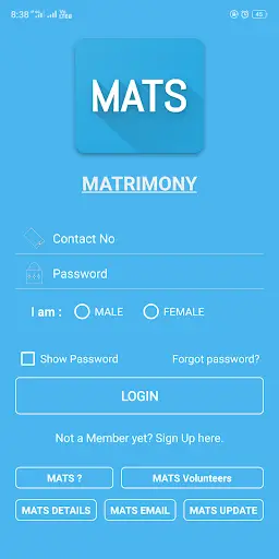 MATS MATRIMONY screenshot 1