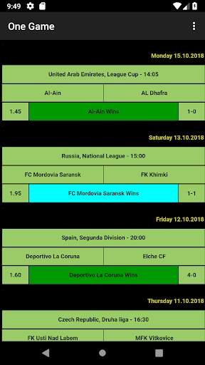 One Game Betting Tips screenshot 4