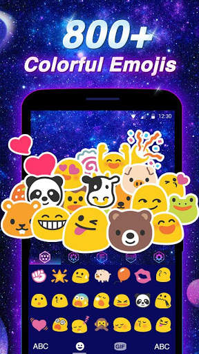 Neon Galaxy Keyboard Theme screenshot 2