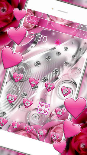 Crimson Hearts Diamond Theme screenshot 3