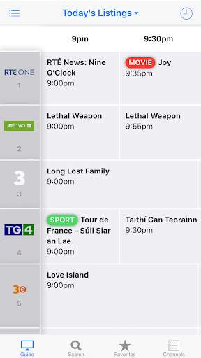TV Guide Ireland 2 تصوير الشاشة