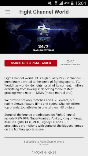 Fight Channel World HD screenshot 1