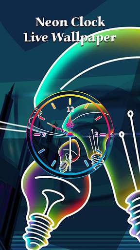Neon Clock Live Wallpaper screenshot 2