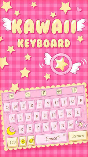 Pink Kawaii Keyboard Theme screenshot 1