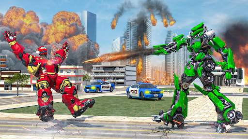 Flying Police Robot Hero Games screenshot 4