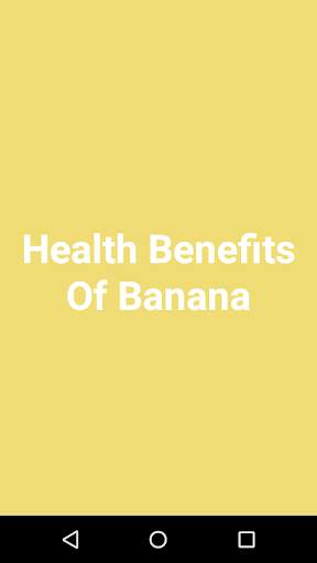 Health Benefits Of Banana screenshot 1