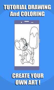 TutorialDrawing: Tom Jerry Free Drawing & Coloring screenshot 3