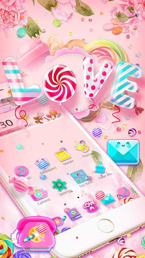 Pink Candy Sweet Love Theme screenshot 2