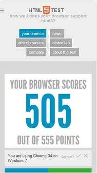 HTML 5 Browser tester screenshot 1