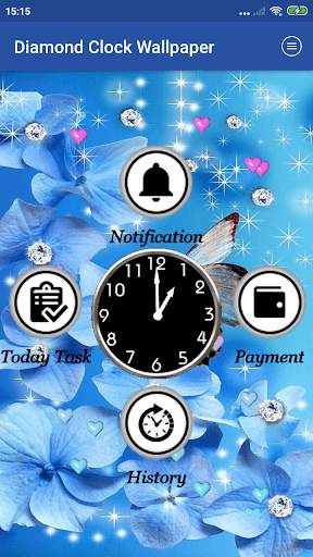 Diamond clock wallpaper screenshot 2