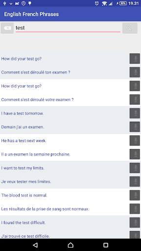 English French offline phrases screenshot 1