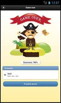 English irregular verbs screenshot 2