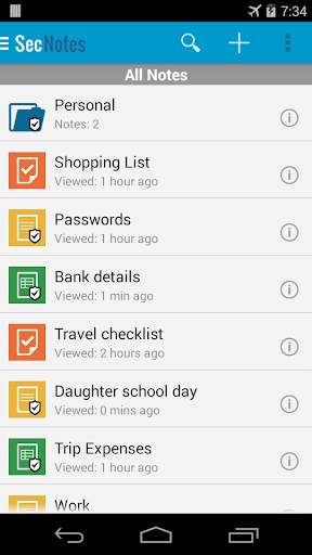 Sec Notes- Free Secure Notepad screenshot 1