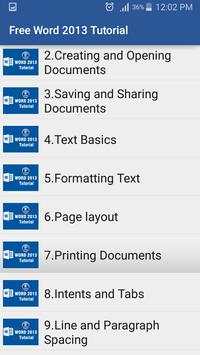 Free Word 2013 Tutorial screenshot 4