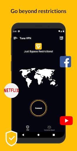 Tuna VPN - Free, Fast & Unlimited Proxy VPN Server screenshot 1