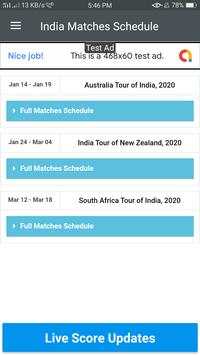 India Live Score Cricket App - Live Matches 2020 screenshot 1