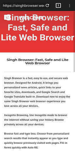 Singh Browser: Fast, Safe and Lite Web Browser screenshot 2