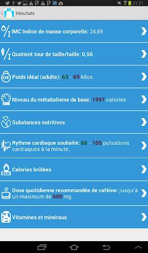 Calculateur de santé screenshot 7