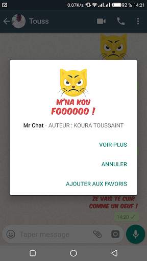 Mr Chat Pack de Sticker screenshot 6