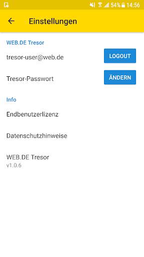 WEB.DE Tresor screenshot 4
