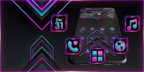 Neon Purple Diamond Business Theme screenshot 4