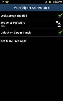 Voice Zipper Screen Lock screenshot 1